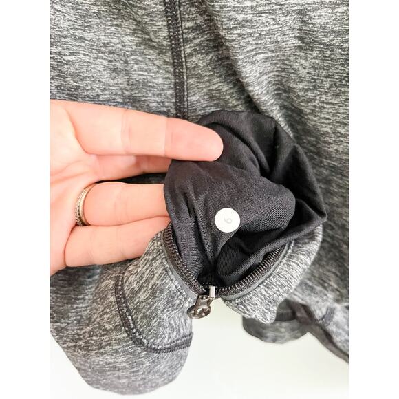 Lululemon | Run Your Heart Out Pullover Jacket | Heathered Black | Sz 6 - Picture 10 of 10